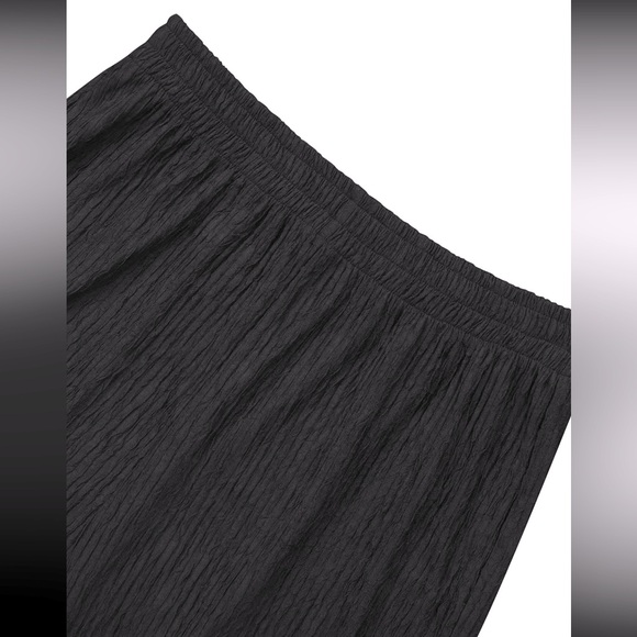 Elegant Black Sleeveless Top + Wide Leg Pants Set New Boutique - Picture 6 of 8